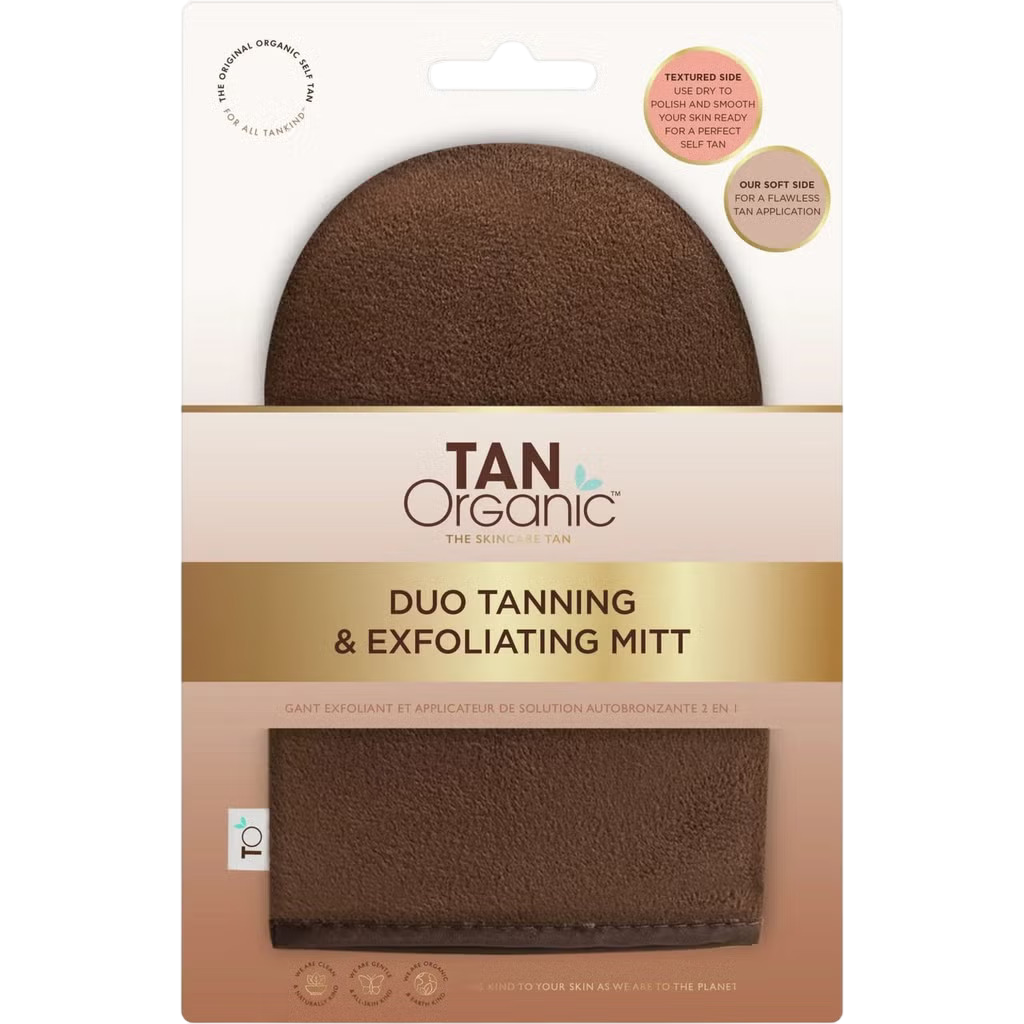 TanOrganic, Duo Tanning & Exfoliating, Tanning Mitts, Brown - Feel You