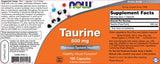 Taurine 500 mg - 100 капсули - Feel You