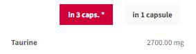 Taurine 900 | Endurance - 90 капсули - Feel You