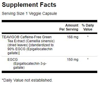 Teavigo Green Tea Extract 90% EGCG 30 капсули - Feel You