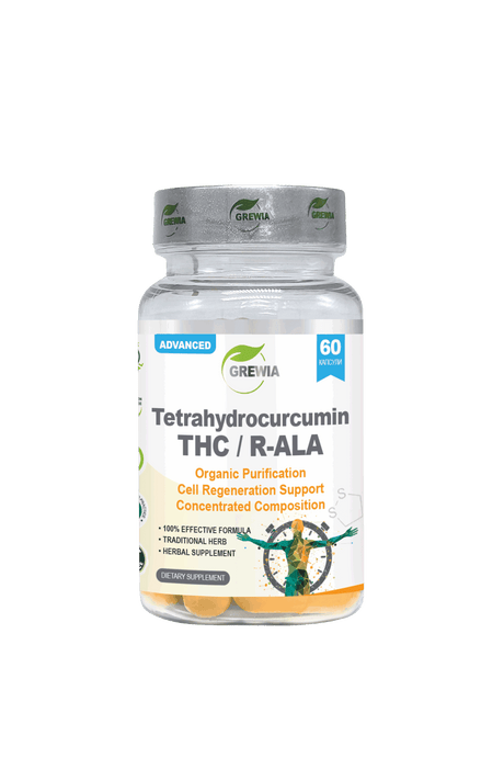 Tetrahydrocurcumin THC / R-ALA – Combination Formula, Dietary Herbal Supplement – 60 Caps. - Feel You
