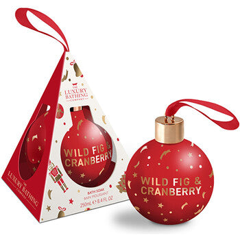 The Luxury Bathing Company - Bath foam Christmas bauble ( Fig & Cranberry ) - 250ml - Feel You