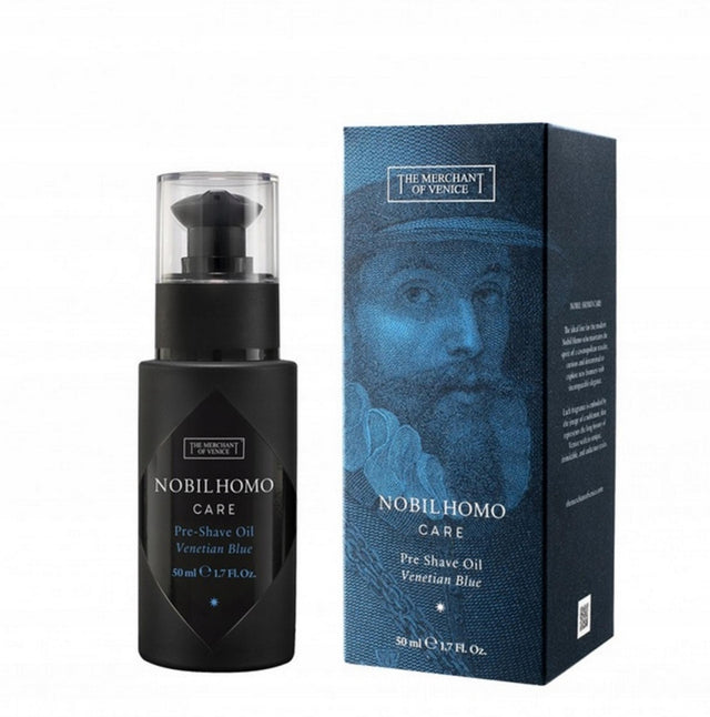 The Merchant Of Venice, Venetian Blue, Olive Oil, Hydrating & Softening, Pre-Shaving Oil, 50 ml - Feel You