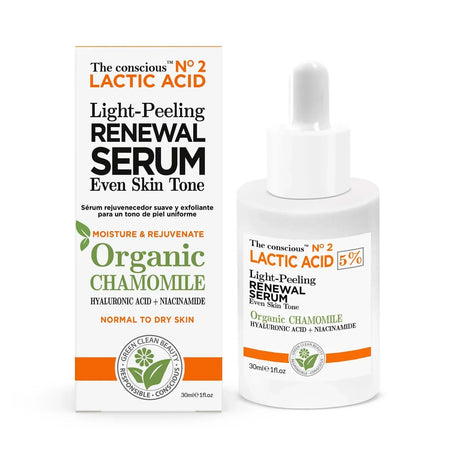 The conscious™ Lactic Acid Light Peeling Renewal Serum – Обновяващ серум с млечна киселина и био лайка - 30 мл - Feel You