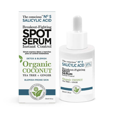 The conscious™ Salicylic Acid Spot Serum – Серум със салицилова киселина против несъвършенства с био кокос, 30 мл - Feel You