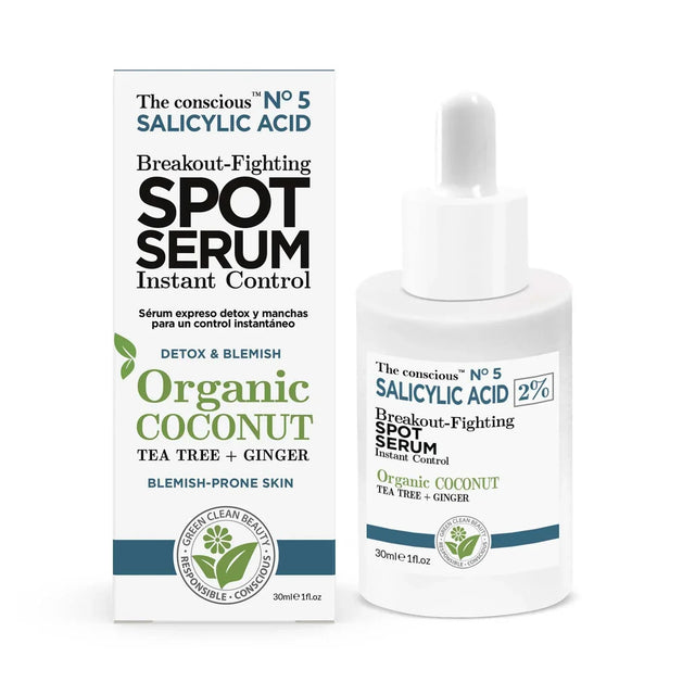 The conscious™ Salicylic Acid Spot Serum – Серум със салицилова киселина против несъвършенства с био кокос, 30 мл - Feel You