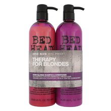 Tigi - Bed Head Dumb Blonde Duo Kit - Cassette for damaged blonde hair - 1500ml