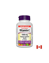 Time Release Vitamin C - Витамин С 1000 mg, 60 таблетки с удължено освобождаване Webber Naturals - Feel You