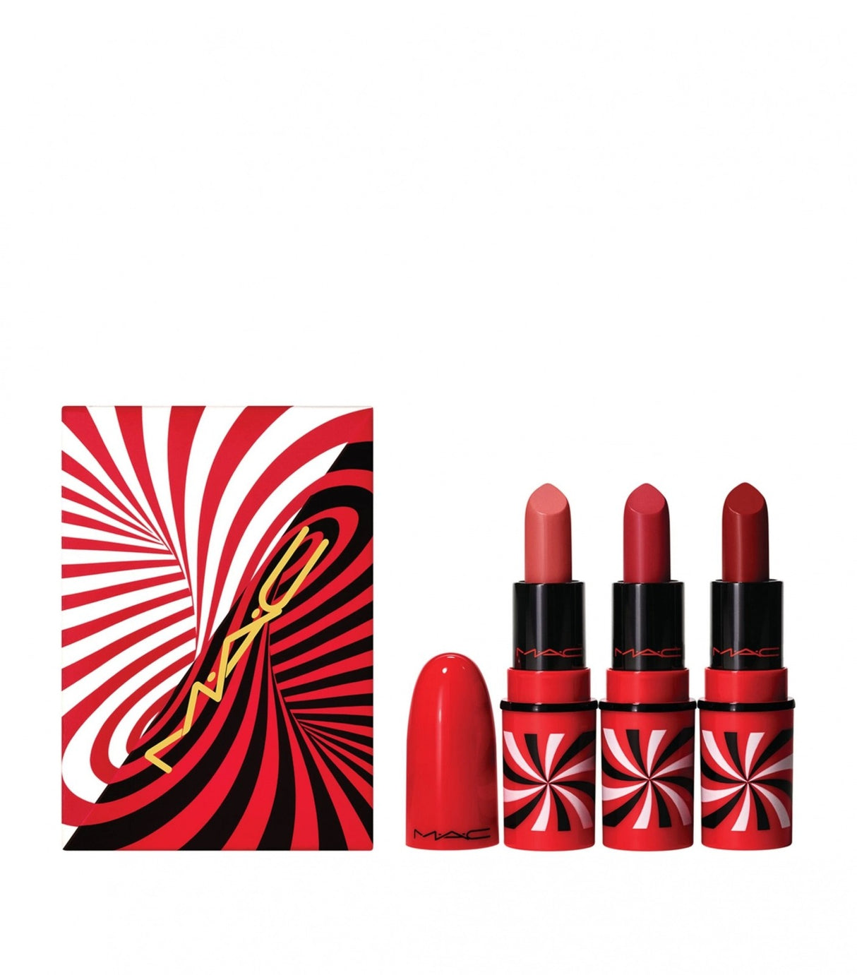 Tiny Tricks Set MAC: Mini, Cream Lipstick, Awespicious, 1.7 g +  + Mini, Matte, Cream Lipstick, Sleight Of Grand, 1.8 g *Miniature - Feel You