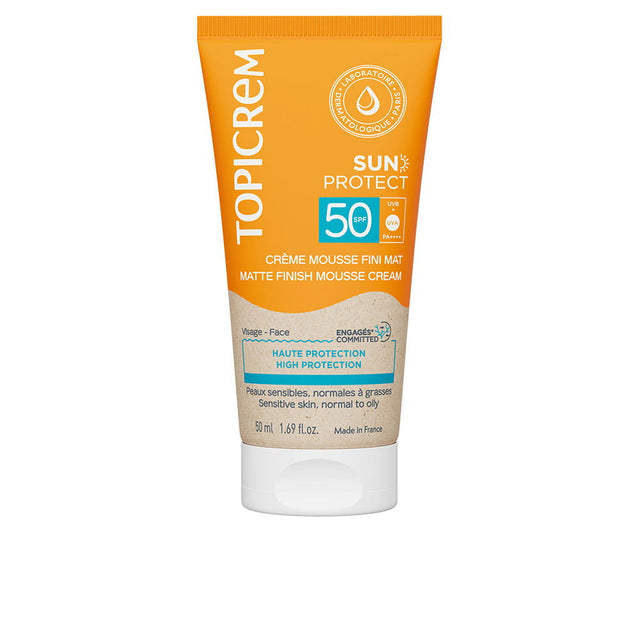 Topicrem, Sun Protect, Hydrating & Protecting, Before Sun Exposure, Mousse, For Face & Body, SPF 50, 50 ml - Feel You
