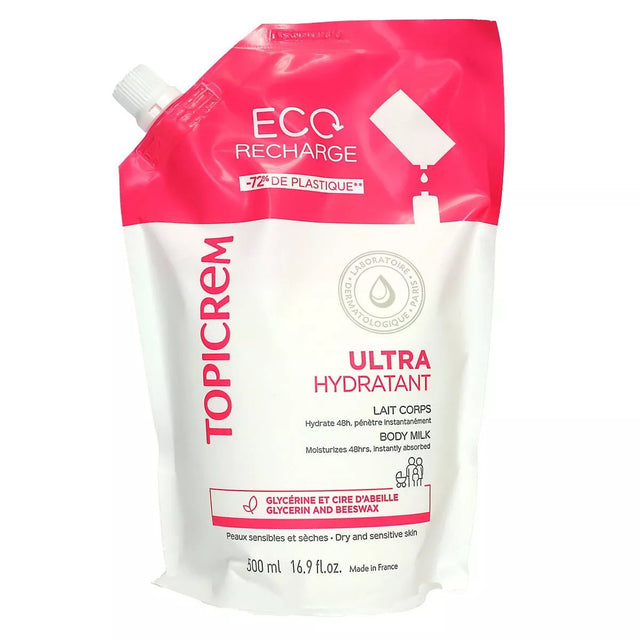 Topicrem, Ultra Hydratant, Moisturizing, Body Milk, Refill, Daily, 500 ml - Feel You