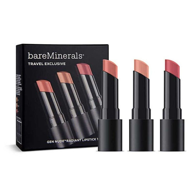 Travel Exclusive Set BareMinerals: Gen Nude Radiant, Cocoa, Cream Lipstick, Infatuation, 3.35 g + Gen Nude Radiant, Cocoa, Cream Lipstick, Friendship, 3.35 g + Gen Nude Radiant, Cocoa, Cream Lipstick, Swag, 3.5 g - Feel You