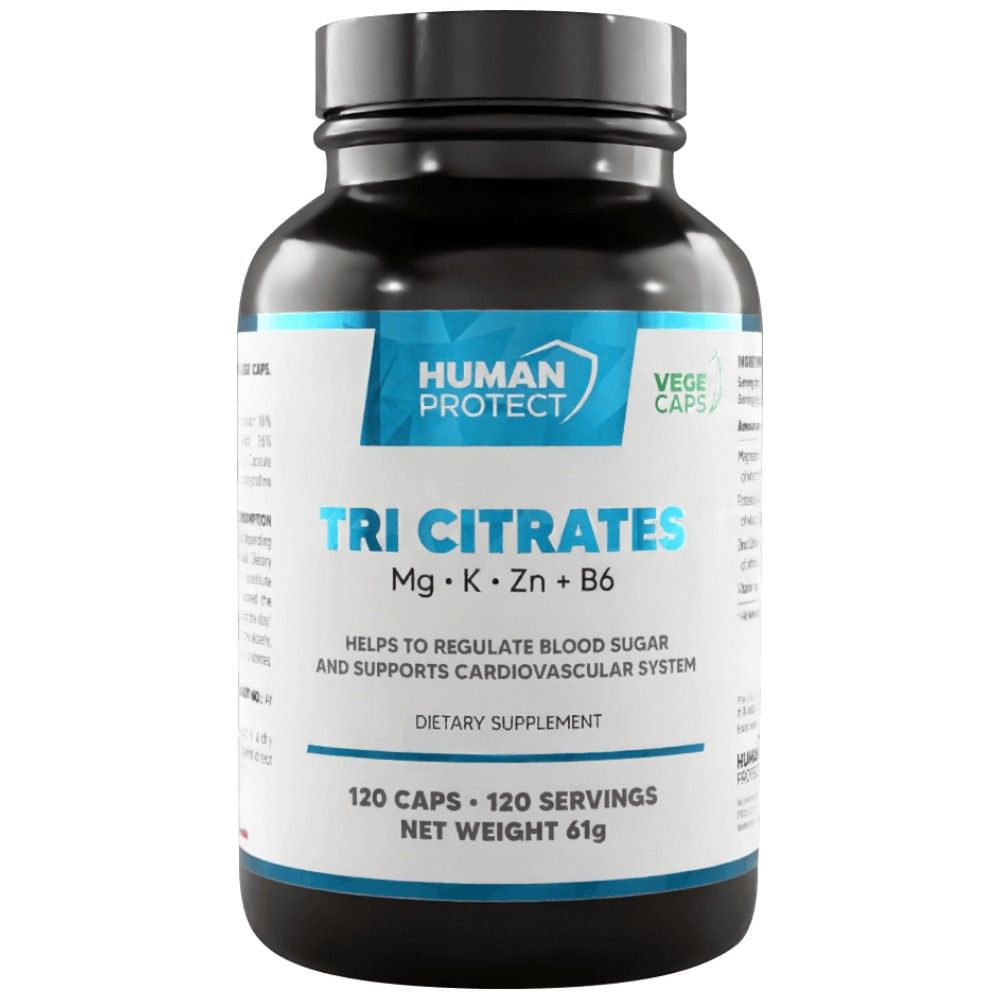 Tri Citrate | Magnesium + Potassium + Zinc - 120 капсули - Feel You
