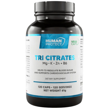 Tri Citrate | Magnesium + Potassium + Zinc - 120 капсули - Feel You