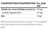 Tribulus Terrestris 750 mg + Zinc 10 mg - 60 капсули - Feel You