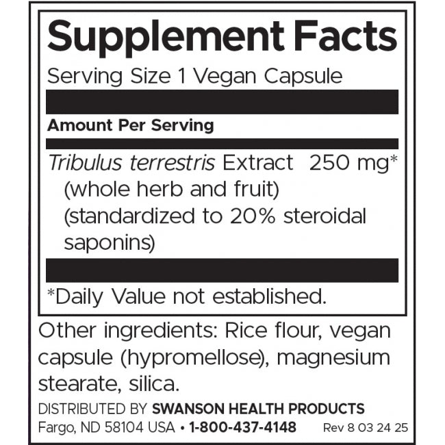 Tribulus terrestris 250 mg, стандартизирани до 20% сапонини – 120 капсули - Feel You