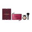 Trick Of The Light Extra Dimension Skinfinish Kit Set MAC: Textile Makeup Bag, Burgundy + MAC, Multi Face Brush, 143S + Extra Dimension Skinfinish, Highlighter Powder, Magnetic Attraction, 9 g - Feel You