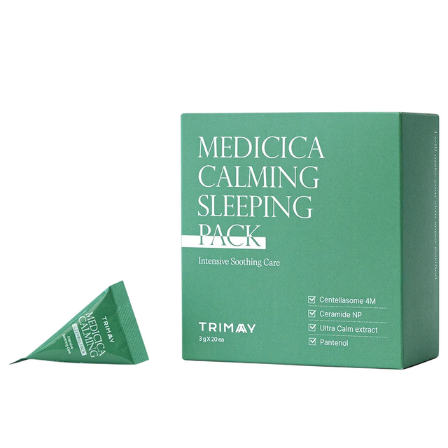 Trimay, Medicica Calming Sleeping Pack Renewal, Soothing & Calming, Night Sleeping Mask, 20 pcs, 3 g - Feel You