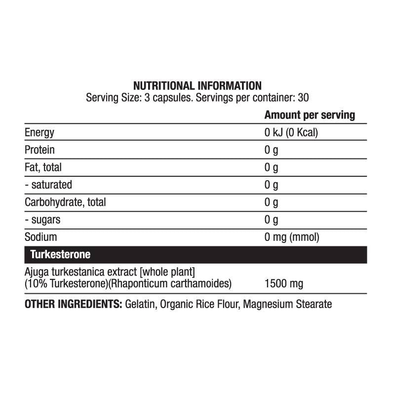 Turk 1500 mg | Turkesterone Extract 10% - 90 капсули - Feel You