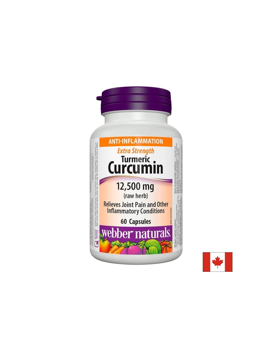 Turmeric Curcumin Extra Strength/ Куркума (куркумин) 500 mg х 60 капсули Webber Naturals - Feel You