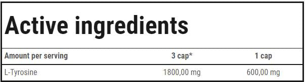 Tyrosine 600 - 60 капсули - Feel You