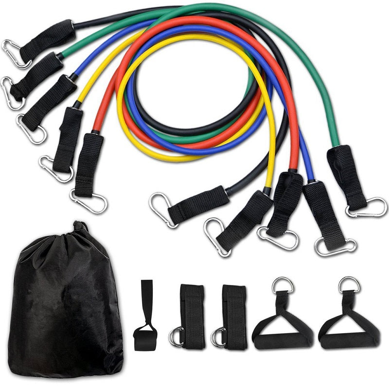 КОМПЛЕКТ ТРЕНИРОВЪЧНИ ЛАСТИЦИ - RESISTANCE CABLE SET - 11 pcs