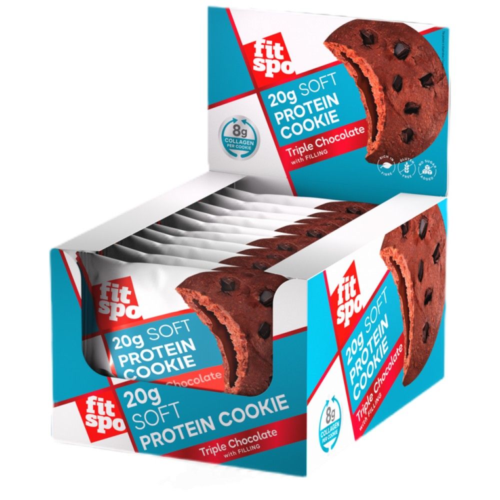 Soft Protein Cookie | with 8g Collagen &amp; No Added Sugar - 10 x 70 grams