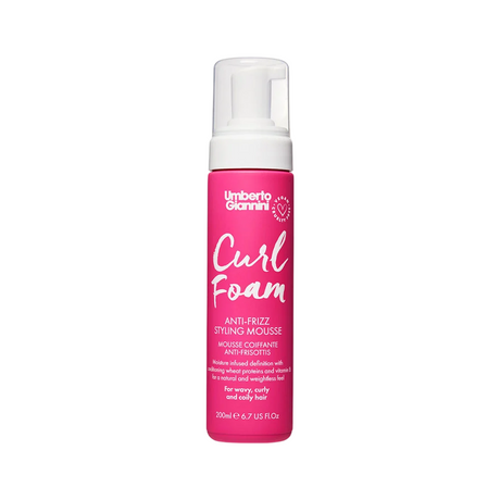 Umberto Giannini, Curl Foam, Natural Ingredients, Hair Styling Mousse, Frizz Control & Volumising, 200 ml - Feel You