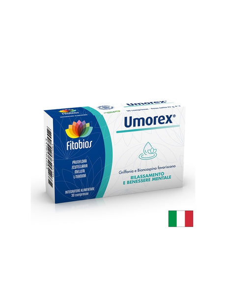 Umorex –  антистрес формула за спокоен ум и добър сън - С шлемник, пасифлора, маточина & 5-HTP, 30 таблетки - Feel You