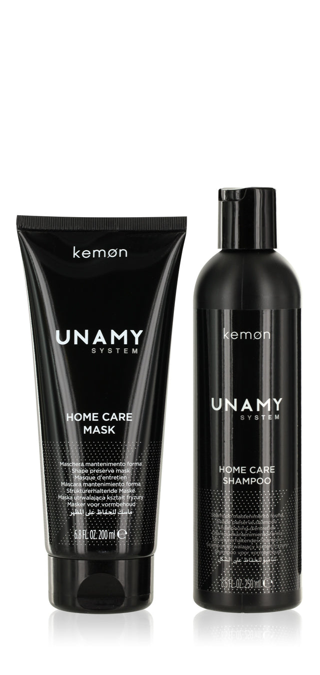 Unamy System Home Care Set Kemon: Unamy System Hair Care, Hair Shampoo, 250 ml + Unamy System Hair Care, Hair Treatment Cream Mask, 200 ml - Feel You