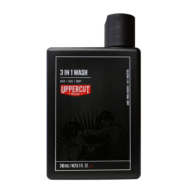 Uppercut Deluxe, 3 in 1 Wash, Hair Shampoo, Cleansing, Moisturizing, 240 ml - Feel You