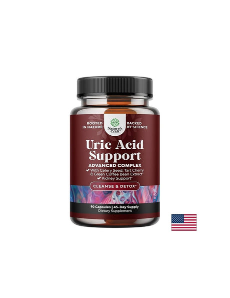 Uric Acid Support – Нормални нива на пикочна киселина и бъбречна подкрепа, 60 капсули - Feel You