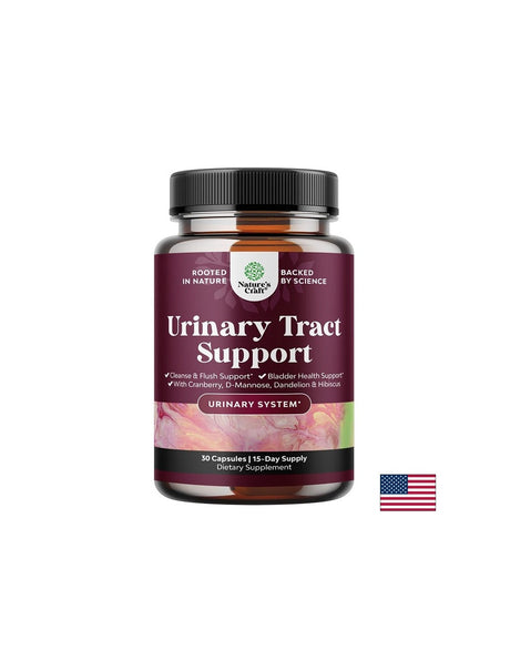 Urinary Tract Support - D-Маноза 500 mg + Червена боровинка 75 mg – Здраве на пикочните пътища, 30 веган капсули - Feel You