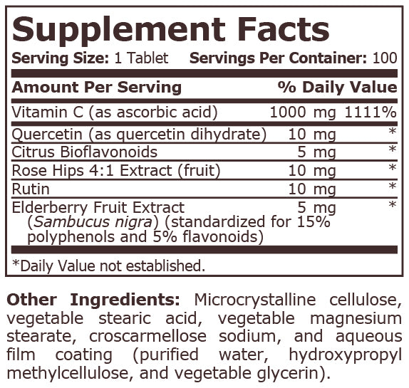 VITAMIN C-1000 PLUS - 100 Tablets - Feel You