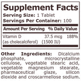 VITAMIN D-3 1500 IU - 100 Tablets