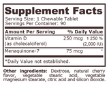 VITAMIN D-3 WITH K-2 - 90 Tablets