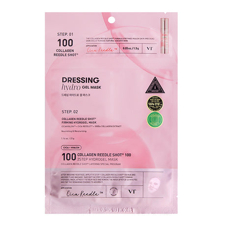 VT COSMETICS COLLAGEN REEDLE SHOT 100 2STEP HYDROGEL MASK, 1,5g + 33g - Feel You