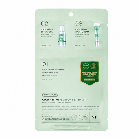VT Cosmetic - Cica Reti-A All In One 3 Step Mask, 1.5g + 1.5g + 25g - Feel You