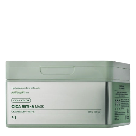VT Cosmetics - CICA Reti-A Mask - Moisturizing and Exfoliating Face Mask Set in a Sheet - 30pcs/350g - Feel You
