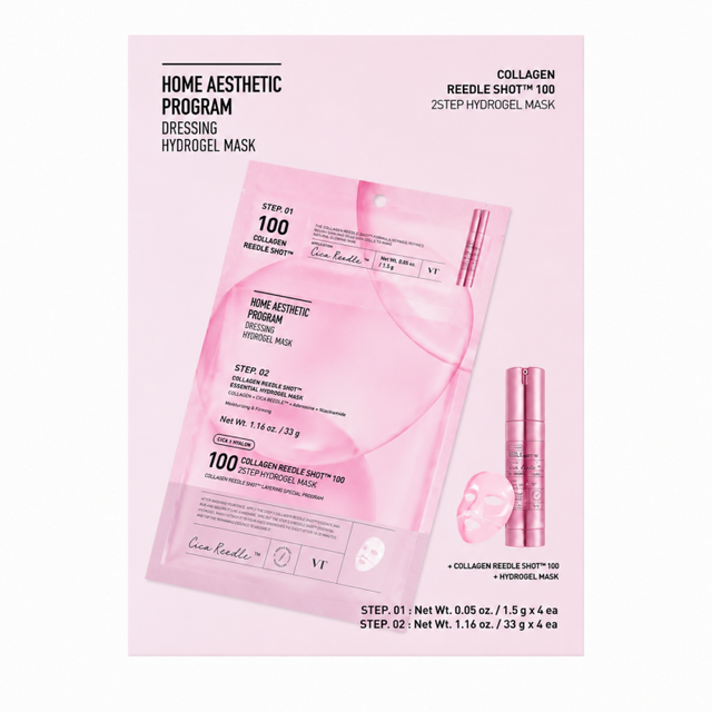 VT Cosmetics - Collagen Reedle Shot 100 2Step Hydrogel Mask, 4 sheets - Feel You