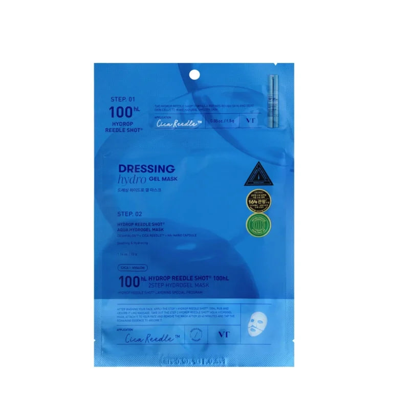 VT Cosmetics - Hydrop Reedle Shot 100hl 2 Step Hydrogel Mask - Hydratační hydrogelová maska na obličej - 33ml - Feel You