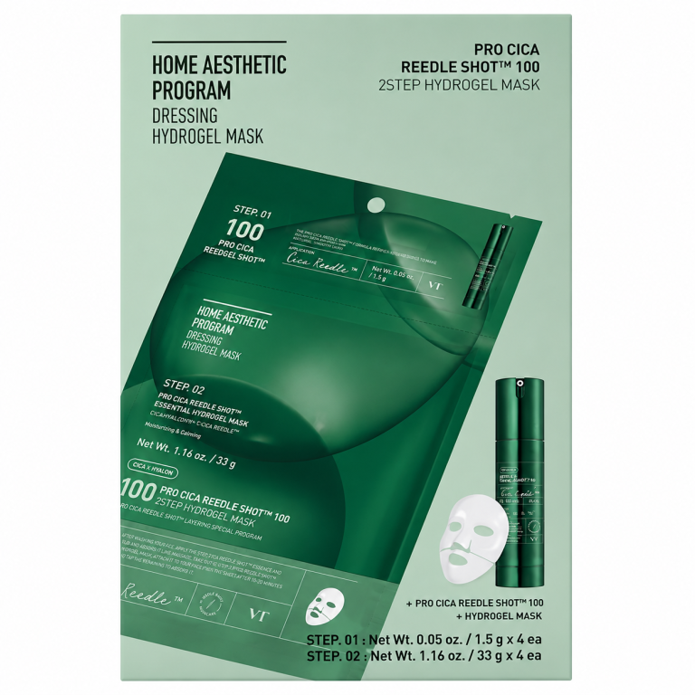 VT Cosmetics - Pro Cica Reedle Shot 100 2Step Hydrogel Mask, 4 sheets - Feel You