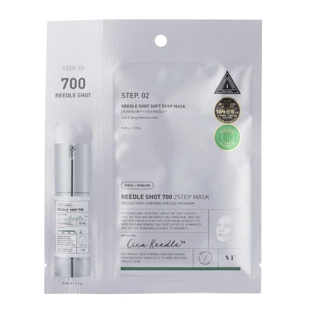 VT Cosmetics - Reedle Shot 700 2Step Mask - Firming Face Mask in a Sheet - 1.5g+25g - Feel You
