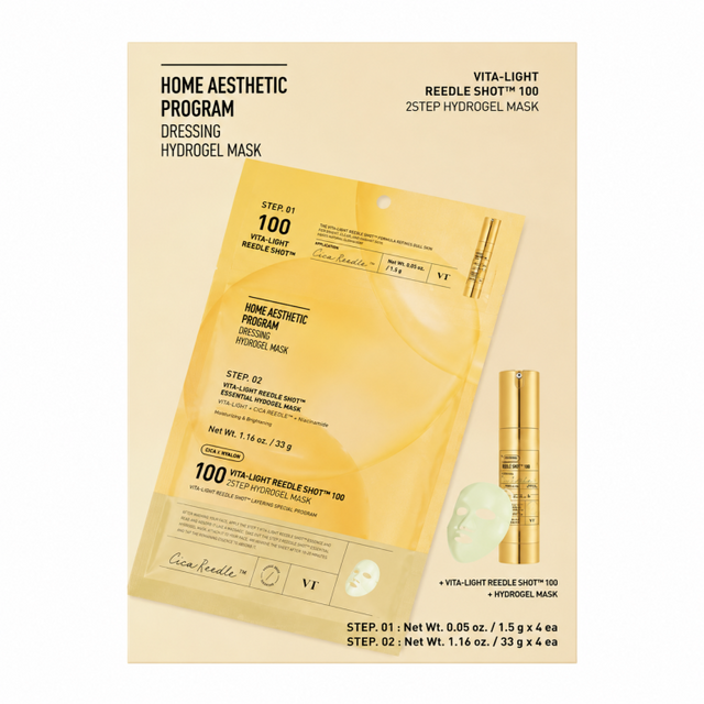 VT Cosmetics - Vita-Light Reedle Shot 100 2Step Hydrogel Mask, 4 sheets - Feel You