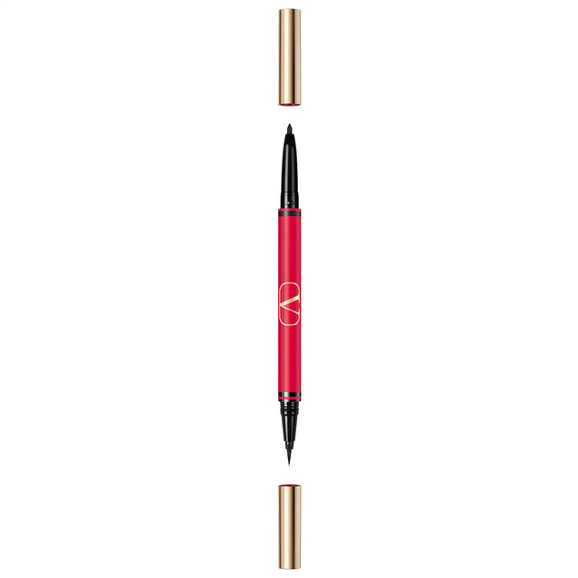 Valentino, Twin Liner, Double-Ended, Gel Pencil Eyeliner, 02, Black & Rosso, 8 g - Feel You