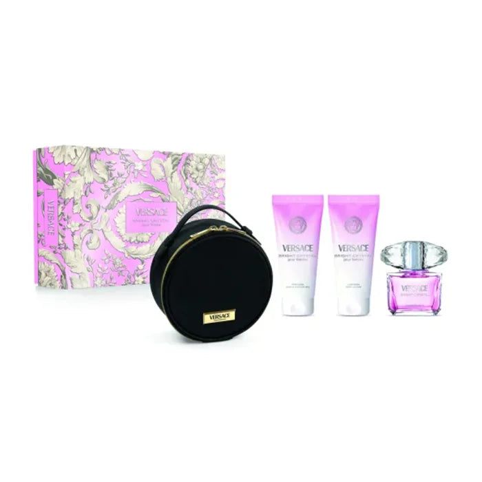 Versace Bright Crystal Eau De Toilette Spray 90ml Set 4 Pieces - Feel You