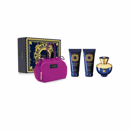 Versace Dylan Blue Pour Femme Eau De Parfum Spray 100ml Set 4 Pieces - Feel You