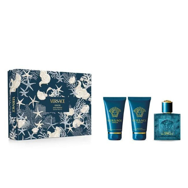 Versace - Eros Gift Set 50 ml EDT, shower gel and Eros 50 ml After Shave Balsam Eros 50 ml - 50ml - Feel You