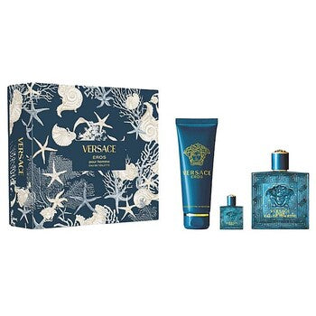Versace - Eros Gift Set EDT 100 ml, shower gel 150 ml and miniature EDT 5 ml - 100ml - Feel You