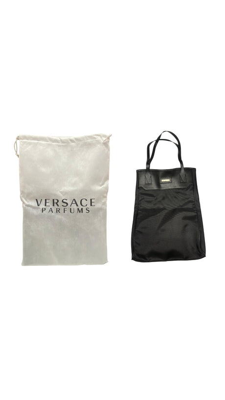 Versace, Versace, Textile Bag, Hand Tote, Black, For Women - Feel You